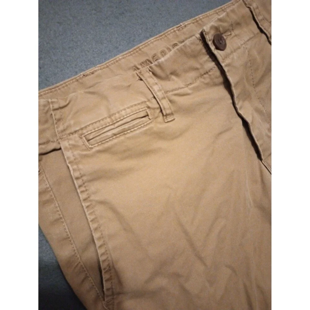 American Eagle Flex Chino Pants Men 32x34 Khaki Slim Stretch Athletic Skinny